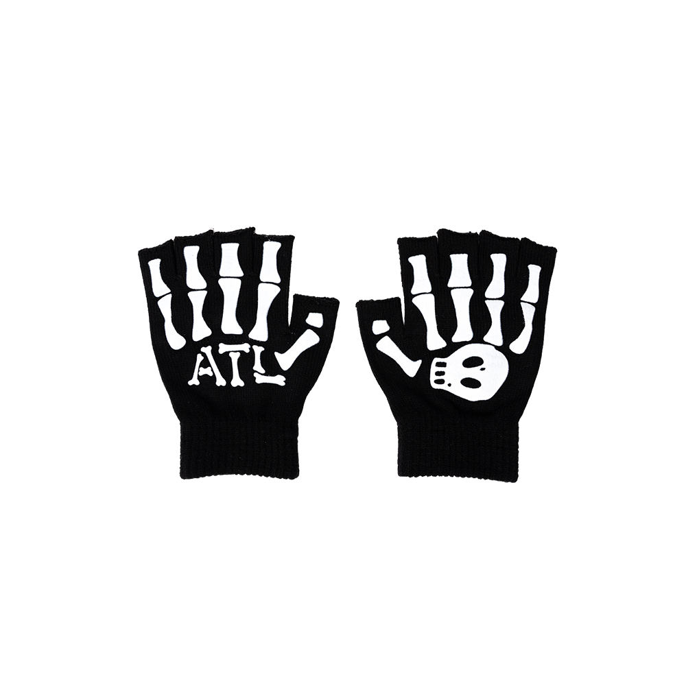 Skull Fingerless Gloves - All Time Low Official Store