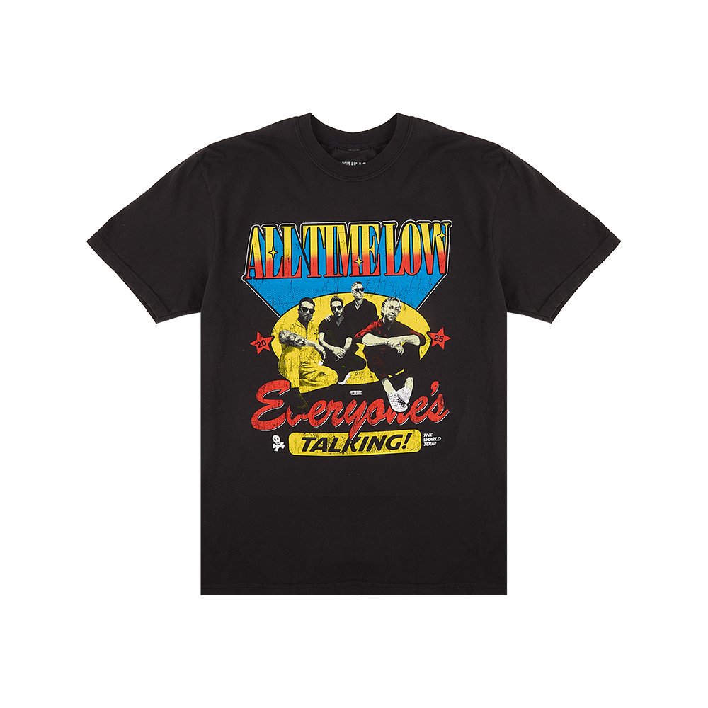 トップス everyone back logo border tee shirt M Everyone's Talking! NA Dateback T-Shirt - All Time Low Official Store