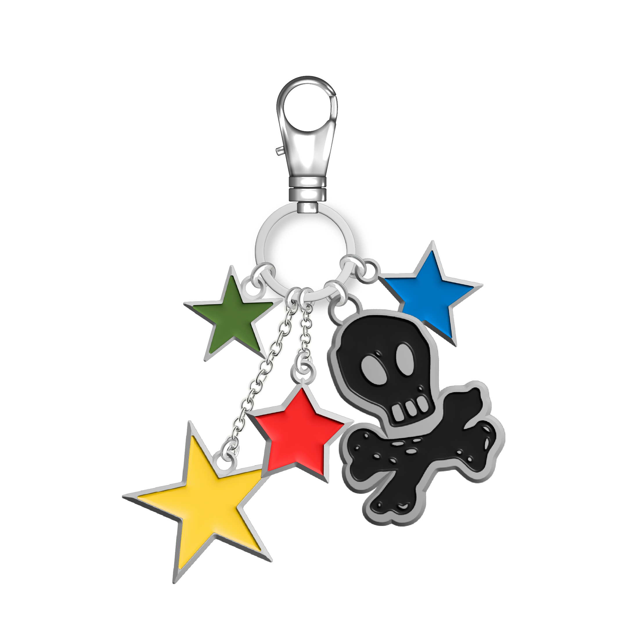 Skull Logo Bag Charm Front