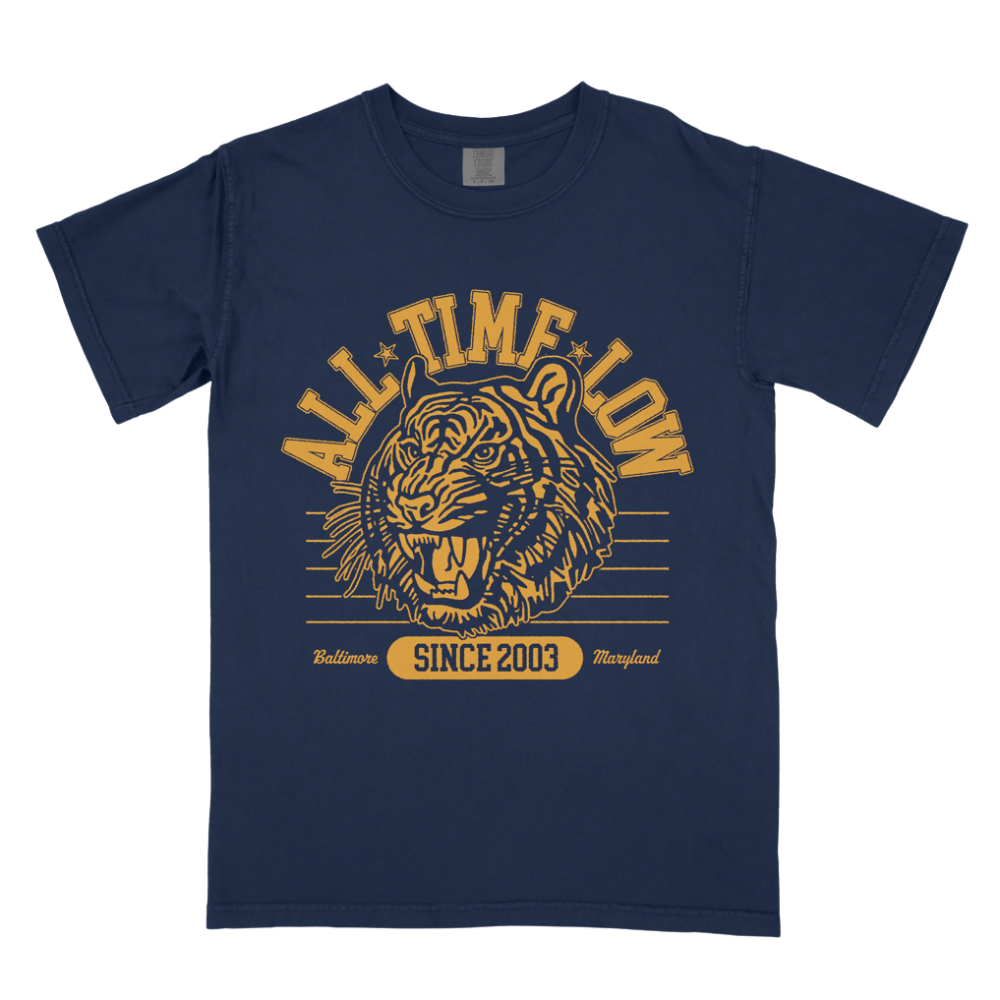 All Time Low Tiger Dateback Tee Front