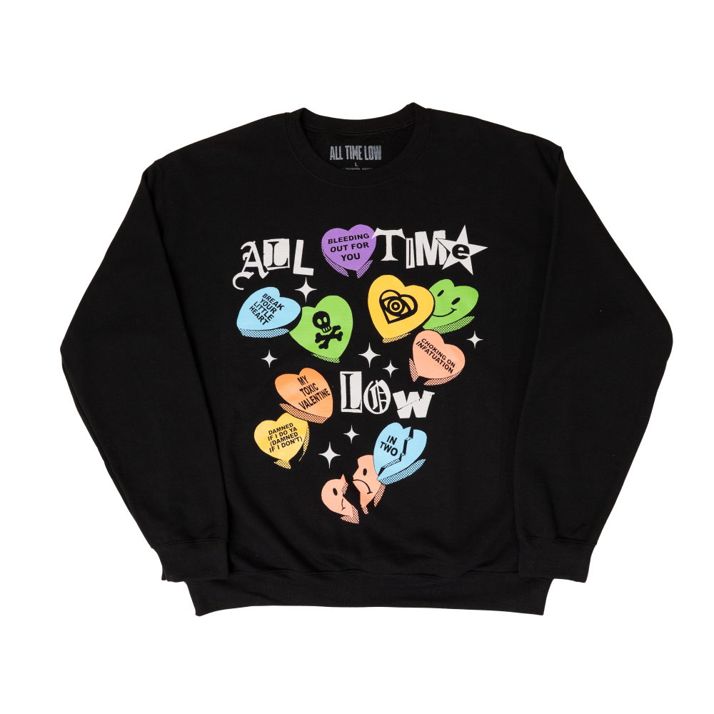 Candy Hearts Crewneck Front