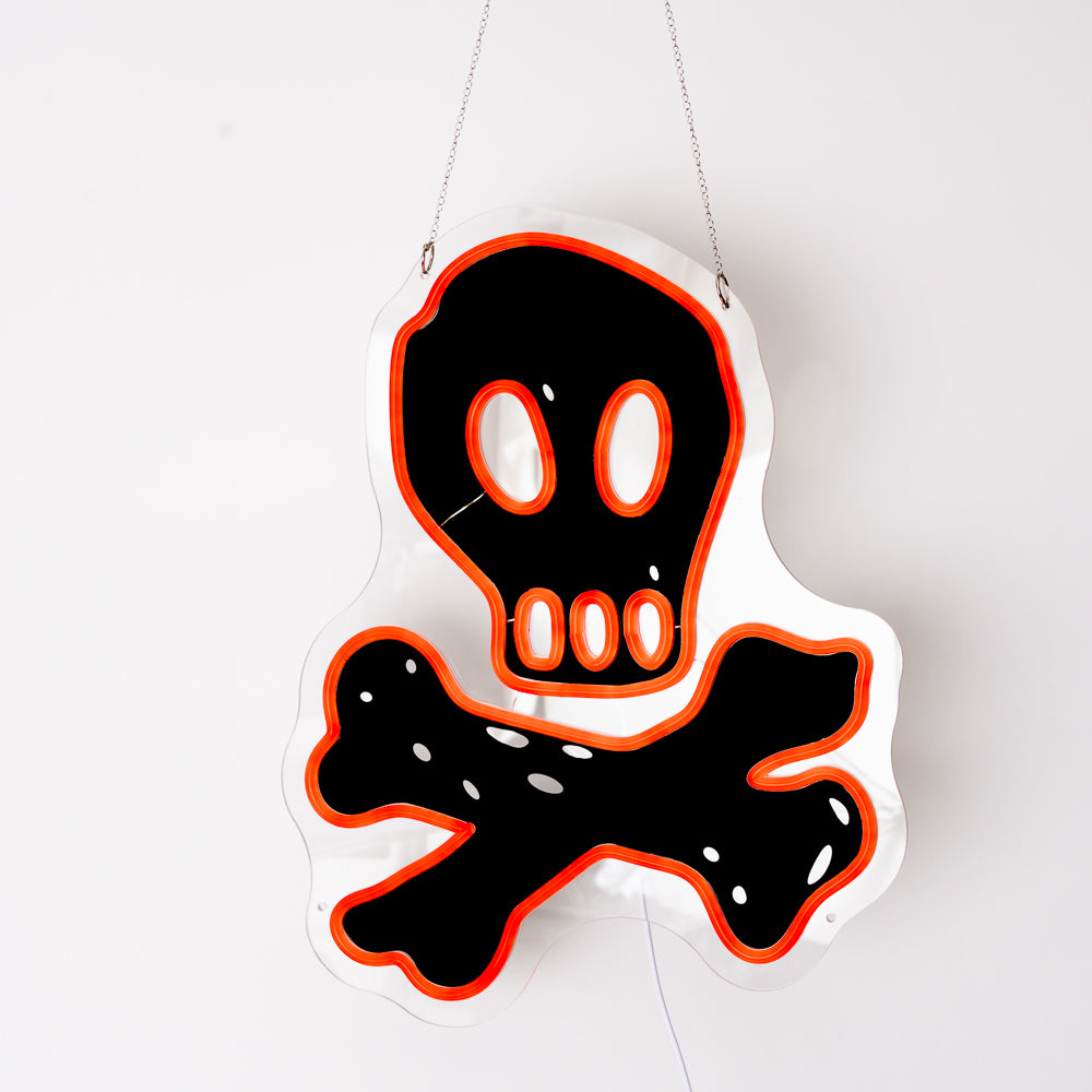 Skull Logo LED Light Lights On 3