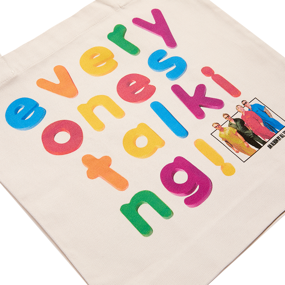 Everyone's Talking! Tote Bag graphic detail