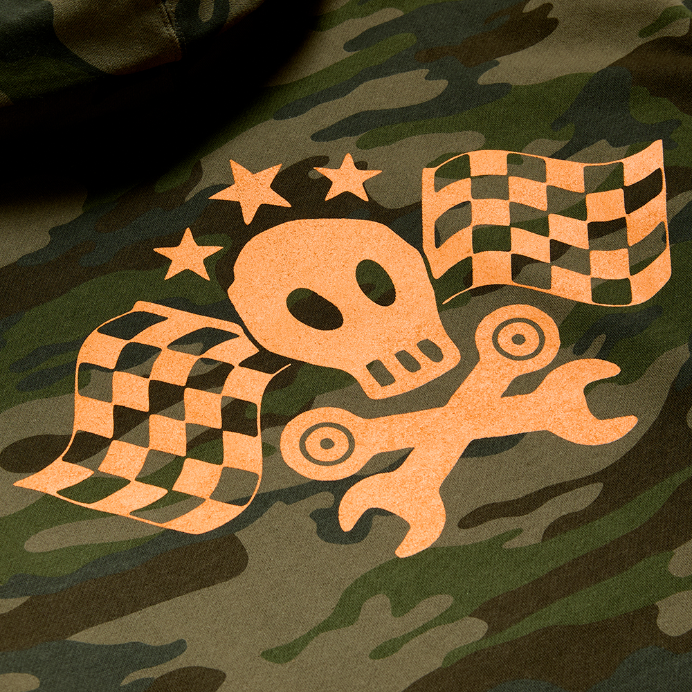 Suckerpunch Camo Hoodie back detail