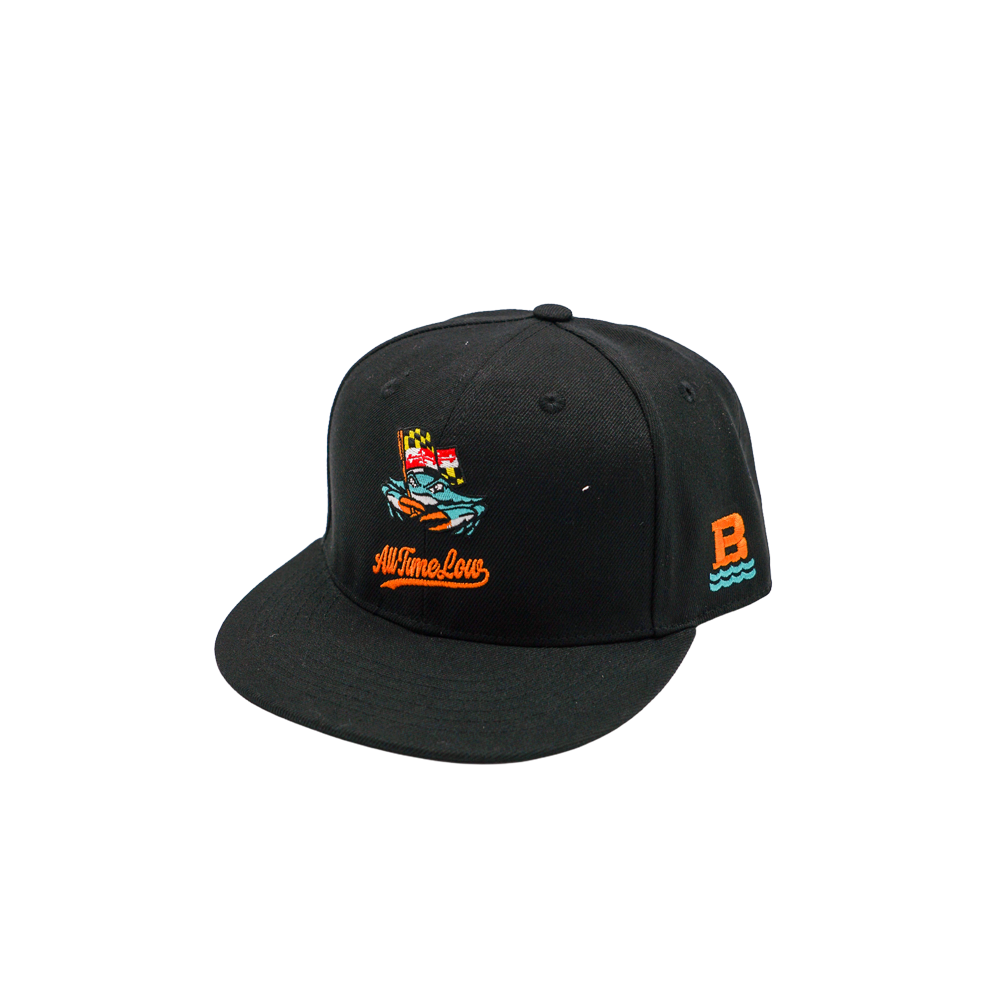 ATL x Chesapeake Baysox Black Snapback Hat Front