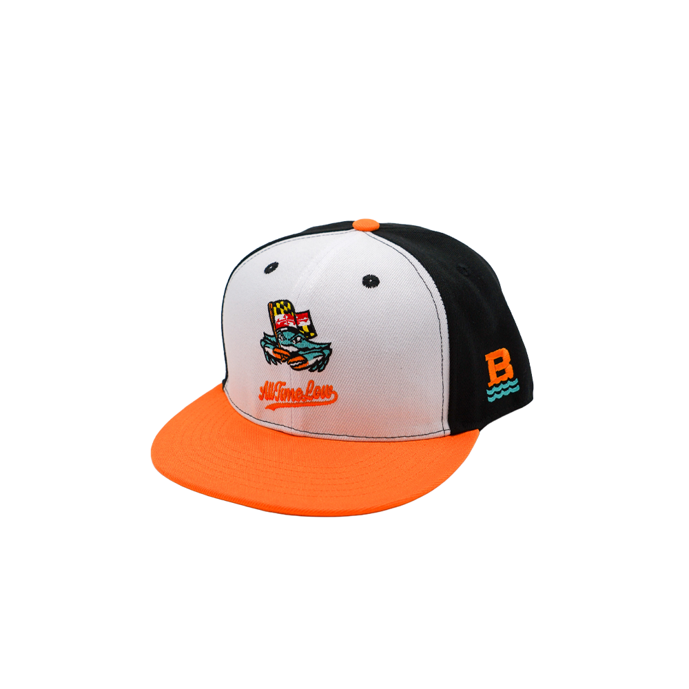 ATL x Chesapeake Baysox White Snapback Hat Front